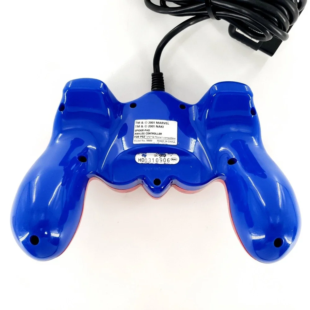 Naki Ultimate SpiderMan Sony PlayStation 2 Wired Controller PS2 PS1 Tested Works